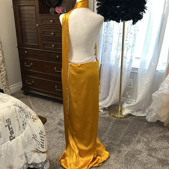 Khanums x REVOLVE Kara Pearl Trim Maxi Dress in Yellow - Picture 10 of 14